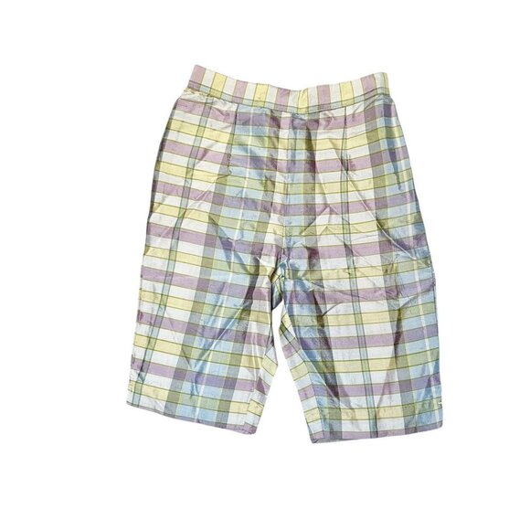 Gap Vintage Silk Pastel Plaid Pants Size 12-18m - Picture 1 of 7